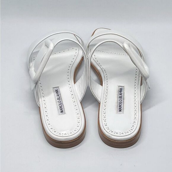 Manolo Blahnik Tituba Leather Buckle Sandals size 40 - Picture 6 of 12